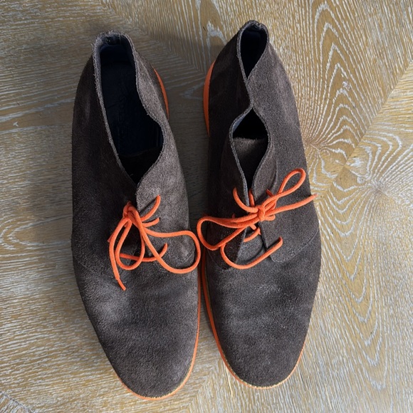 COLE HAAN Men’s Lunargrand Chukka Brown/Orange Suede Ankle Boot 13 - Picture 4 of 8